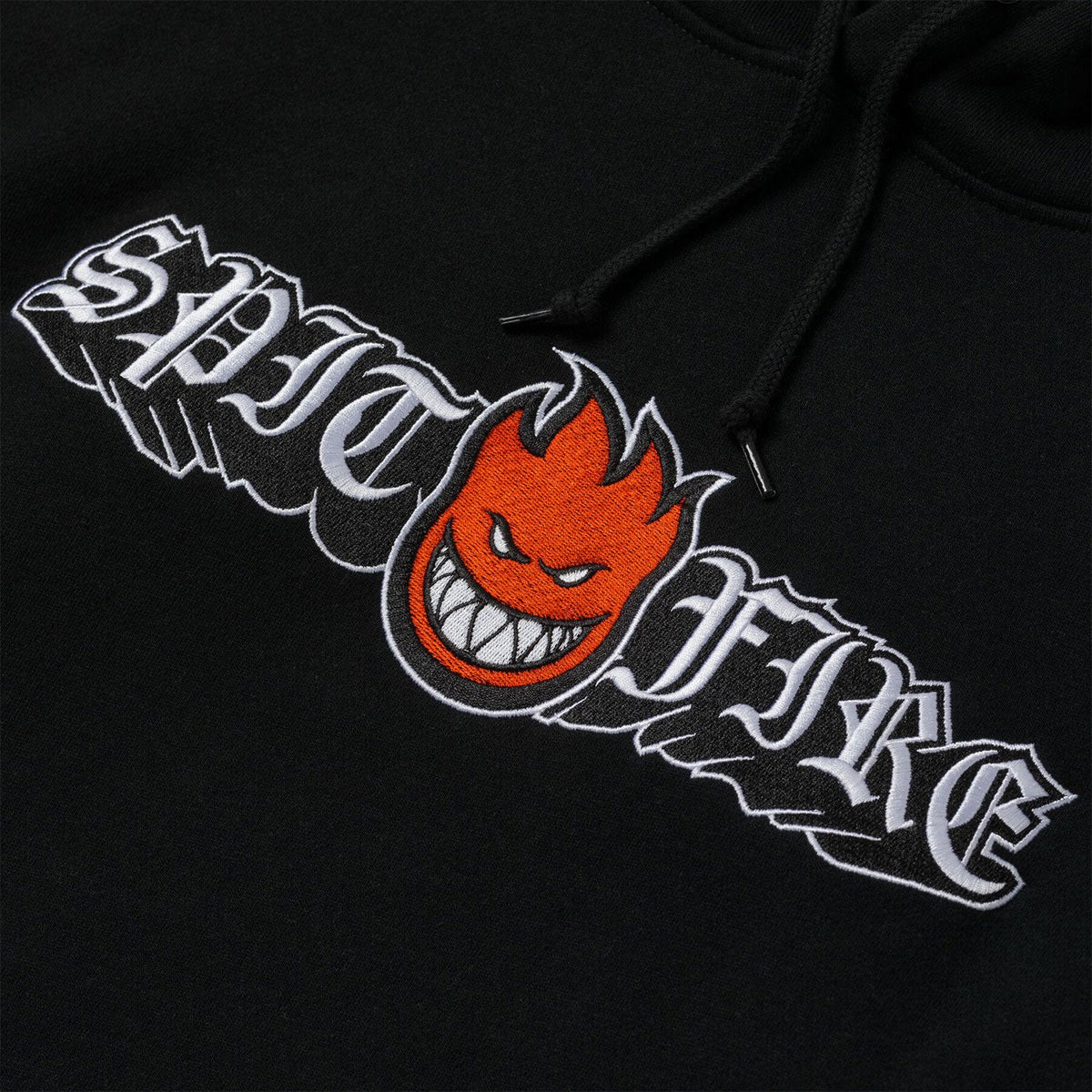 Spitfire - Old English Big Head Embroidered Hoodie (Black