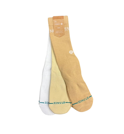 Stance - Origin 3 Pack Crew Socks (Cream)