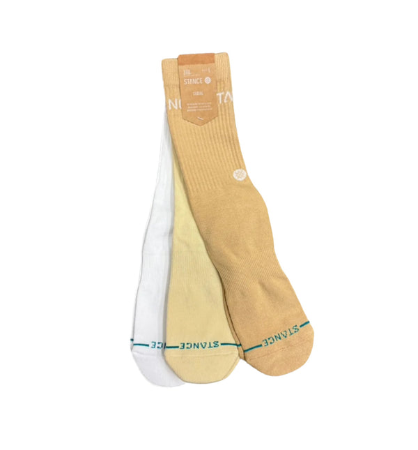 Stance - Origin 3 Pack Crew Socks (Cream)