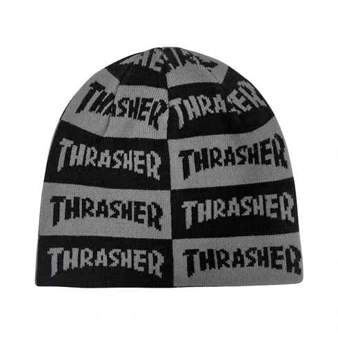 Thrasher - Checkered Skully Beanie (Black/Grey)