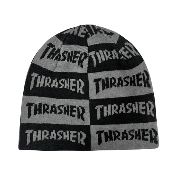 Thrasher - Checkered Skully Beanie (Black/Grey)
