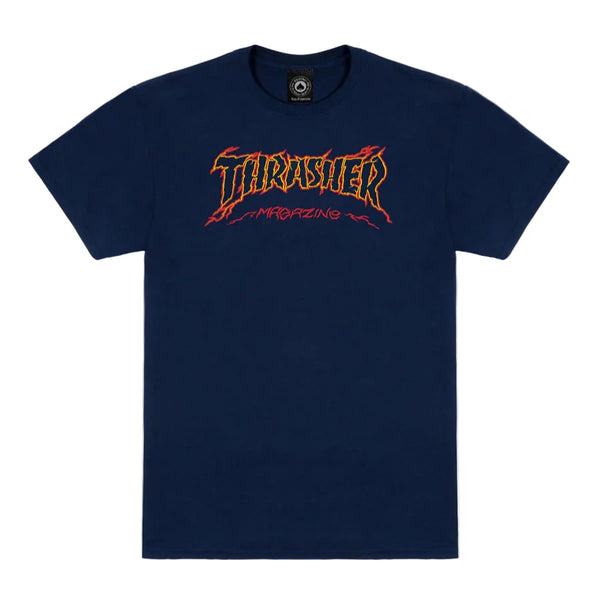 Thrasher - Cracked By Exteenager Shirt (Navy)