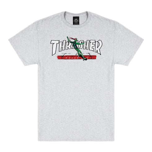 Thrasher - Red Curb By LSD Worldpeace Shirt (Ash)