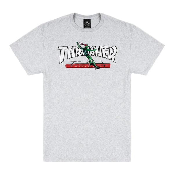 Thrasher - Red Curb By LSD Worldpeace Shirt (Ash)