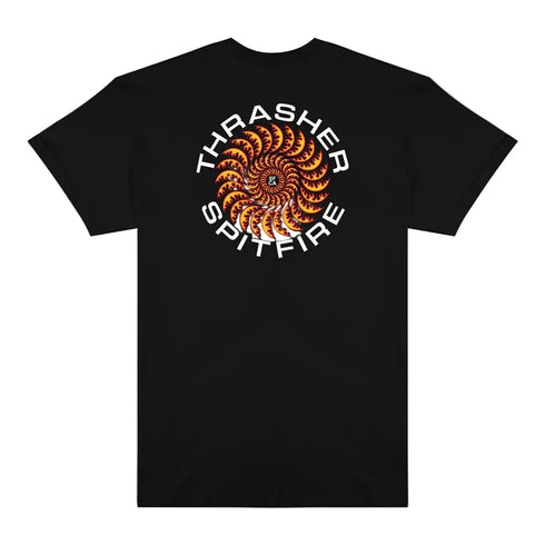 Thrasher - Thrasher X Spitfire Classic Swirl Shirt (Black)