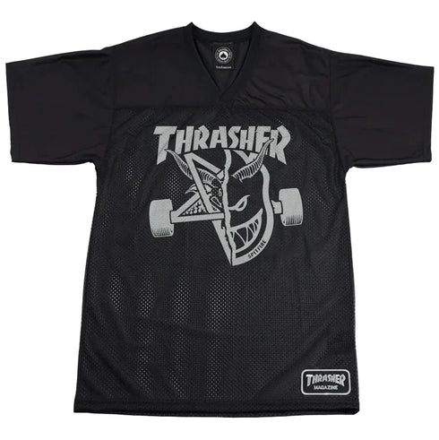 Thrasher - Thrasher X Spitfire Thrash & Burn Football Jersey (Black)