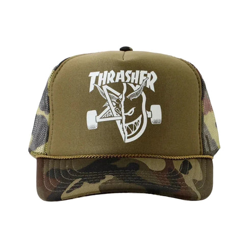 Thrasher - Thrasher X Spitfire Thrash & Burn Trucker Hat (Camo)