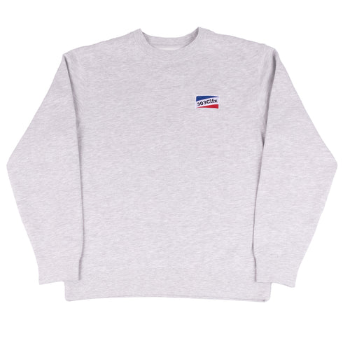 303 Boards - 303 CLFX Shorties Embroidered Crewneck Sweater (Heather Grey)
