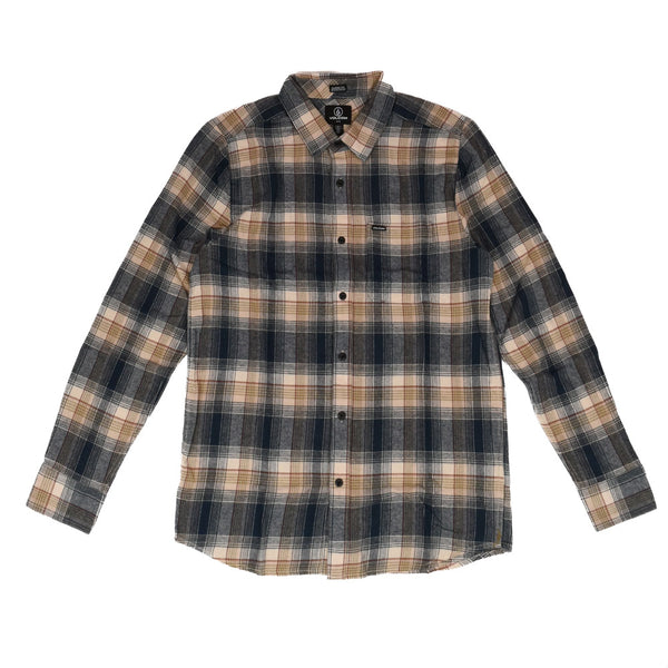 Volcom - Caden Plaid Long Sleeve (Dirty White)