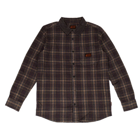 Volcom - Stonevise Plaid Long Sleeve (Asphalt Black)