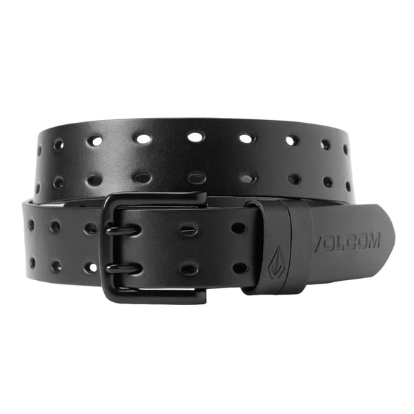 Volcom - Two Spike Leather Belt (Black)
