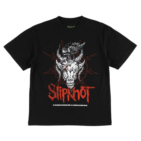 Welcome - Welcome X Slipknot Spit It Out Boxy Shirt (Black)