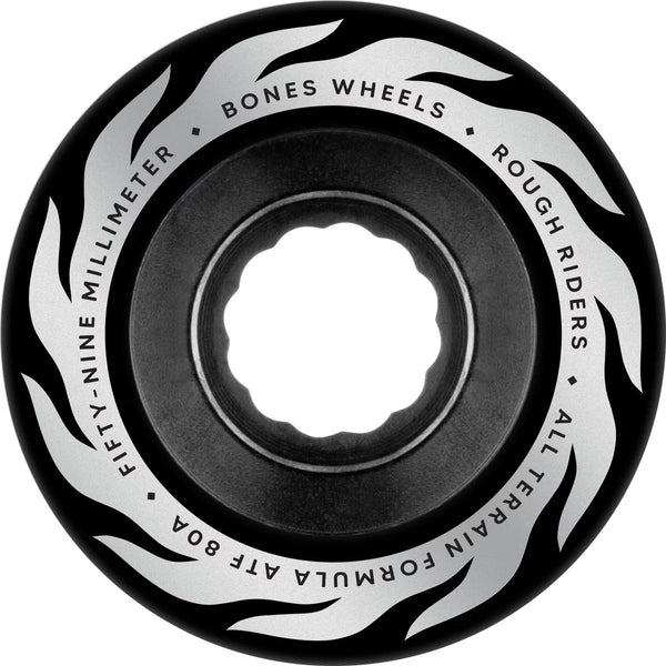 Bones - ATF Rough Riders Eternal Flame 80a Black Wheels (59mm)