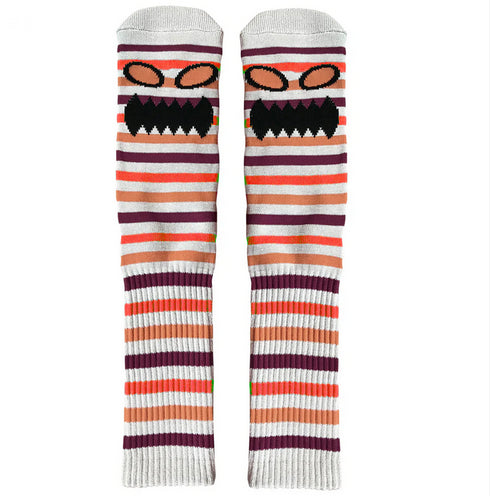 Toy Machine - Monster Face Mini Stripes Sock (Orange)