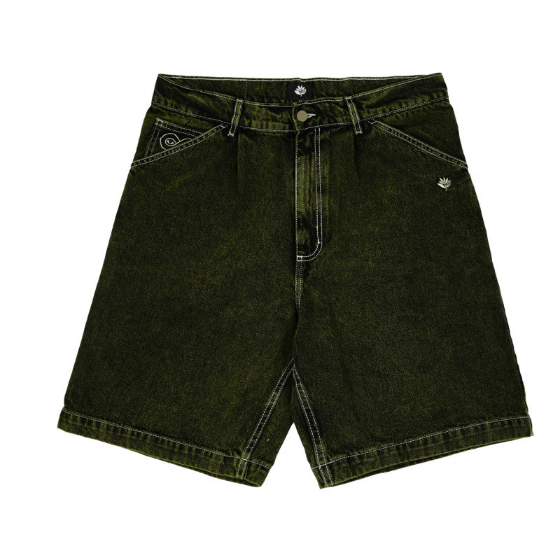 Magenta - OG Denim Long Shorts (Dyed Green) *SALE – 303boards.com