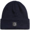 Polar - Double Fold Merino Beanie (Navy/Brown)