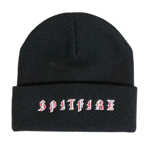 Spitfire - Old English Embroidered Beanie (Black)