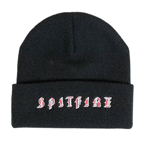 Spitfire - Old English Embroidered Beanie (Black)