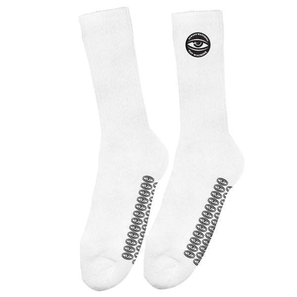 Toy Machine - Always Watching Grip Socks (White)