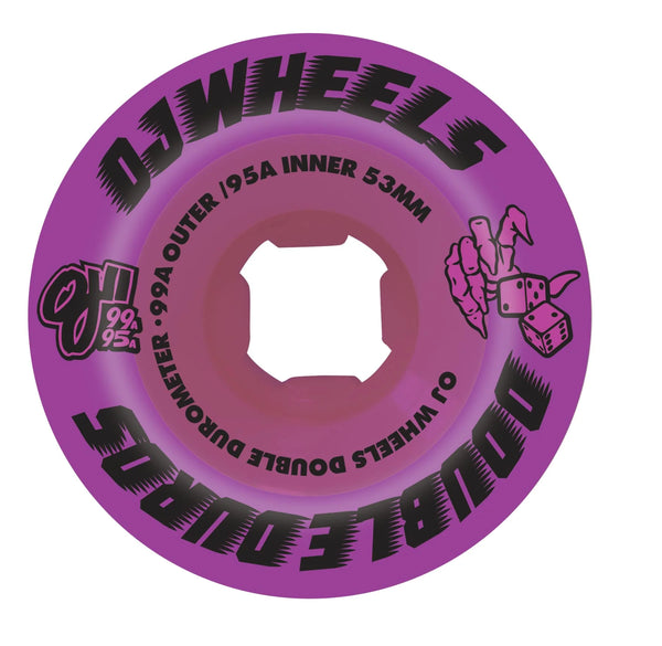OJ - Double Duro Mini Combo 101a/95a Purple Wheels (53mm)