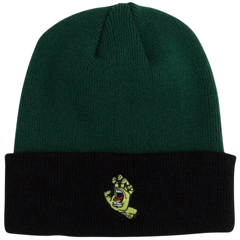 Santa Cruz - Screaming Hand Long Shoreman Beanie (Black/Forest)