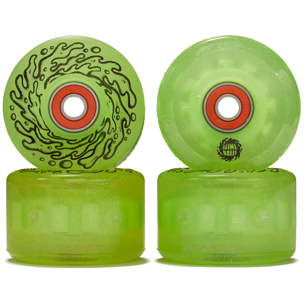 Slime Balls Wheels OG Slime 60mm 78A Green LED Light Ups