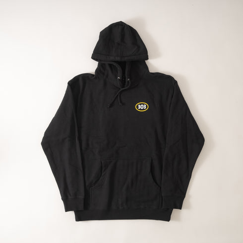 303 Boards - 303 Oval Hoodie (Black)
