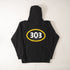 303 Boards - 303 Oval Hoodie (Black)