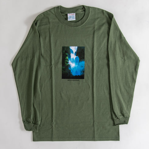 Sci-Fi Fantasy - Waterfall Long Sleeve Shirt (Army Green)