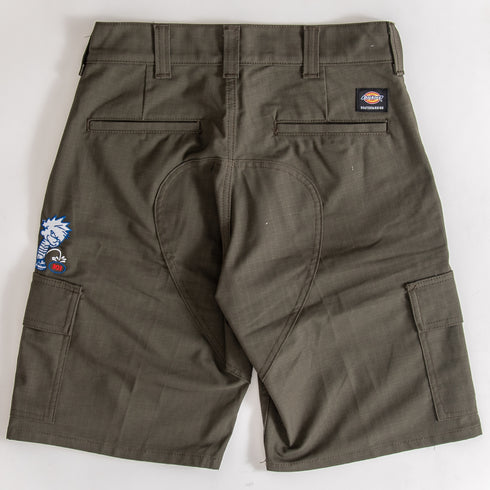 303 Boards - 303 Sucks Dickies Skateboarding Cargo Shorts (Moss Green)