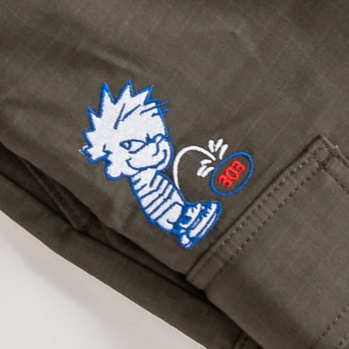 303 Boards - 303 Sucks Dickies Skateboarding Cargo Shorts (Moss Green)