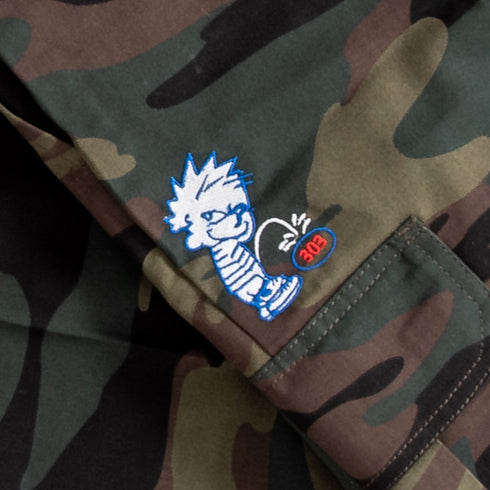 303 Boards - 303 Sucks Dickies Regular Fit Cargo Pants (Hunter Green Camo)