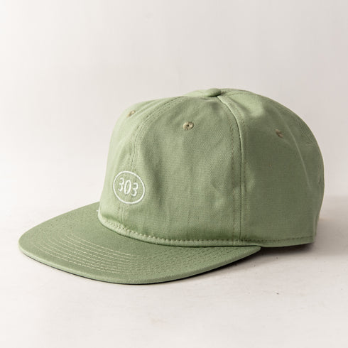 303 Boards - 303 Oval Mini Embroidered Hat (Moss Green) *SALE