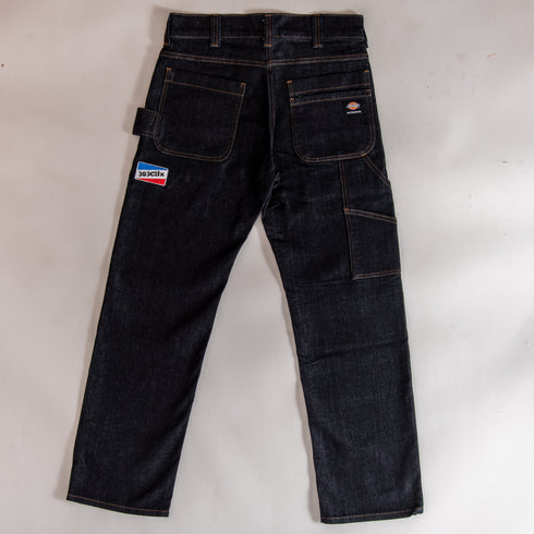303 Boards - 303CLFX Shorties Dickies Skateboarding Utility Jeans (Rinsed Indigo Blue)