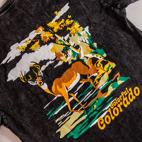 303 Boards - Colorful Colorado Deer Shirt (Acid Wash Black)