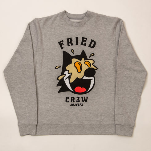 303 Boards - Fried Crew Crewneck Sweatshirt (Heather Gray)