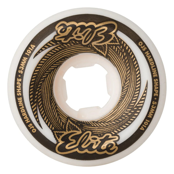 OJ - Elite White Gold Hardline 101a Wheels (53mm/54mm)
