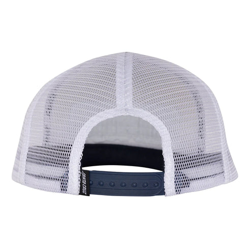 Santa Cruz - Box Strip Mesh Trucker Mid Profile Hat (Navy/White)