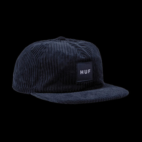 Huf - Box Logo Cord 5 Panel Hat (Navy) *SALE