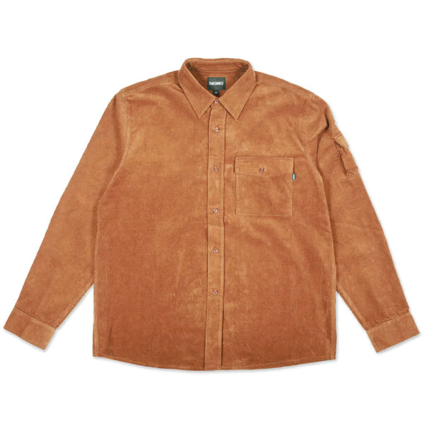 Theories Of Atlantis - Winston Corduroy Utility Shirt (Rum) *SALE
