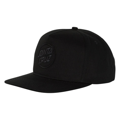 Santa Cruz - Tiered Opus Snapback Mid Profile Hat (Black)