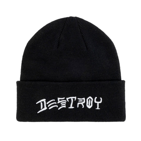 Thrasher - Embroidered Destroy Beanie (Black)