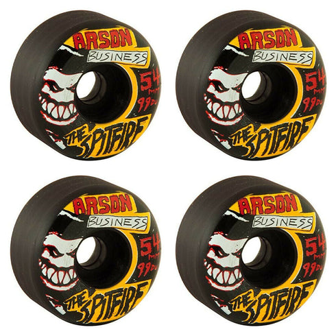 Spitfire - Formula 4 99 Arson Business Black Conical Wheels (54mm)
