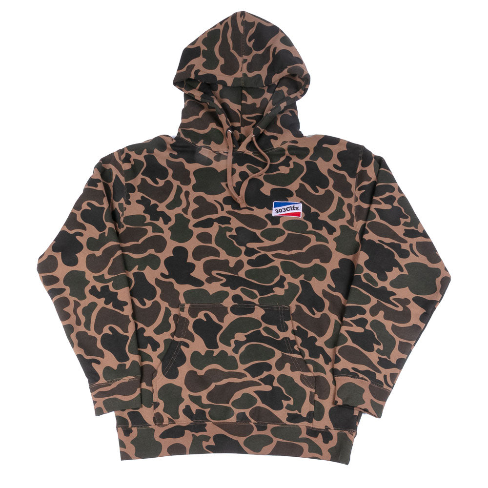 303 Boards - 303 CLFX Shorties Embroidered Hoodie (Duck Camo)