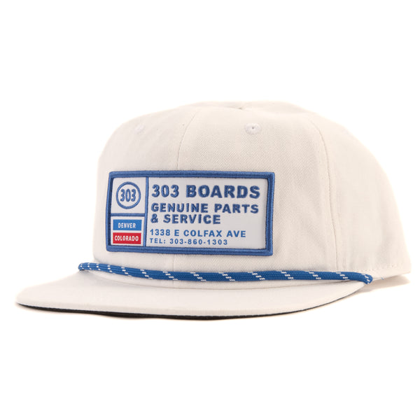 303 Boards - 303 Oval Genuine Parts & Service Hat (White)