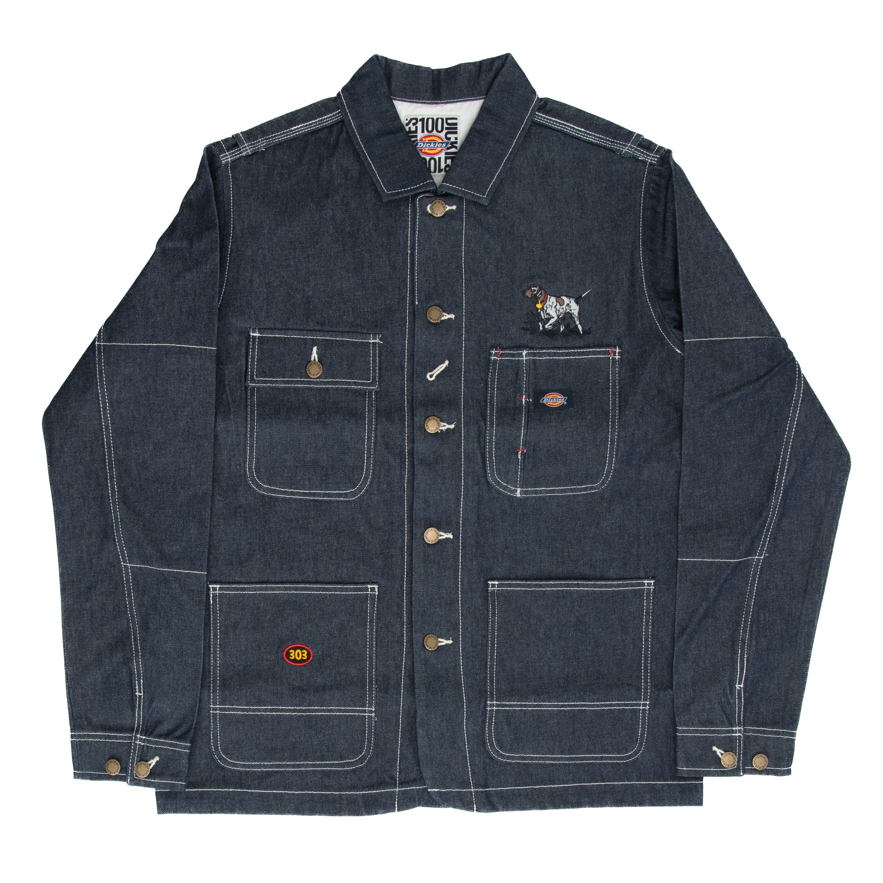 303 Boards - 303 Bird Dog x Dickies 100 Year Denim Chore Coat (Dark Indigo) *SALE