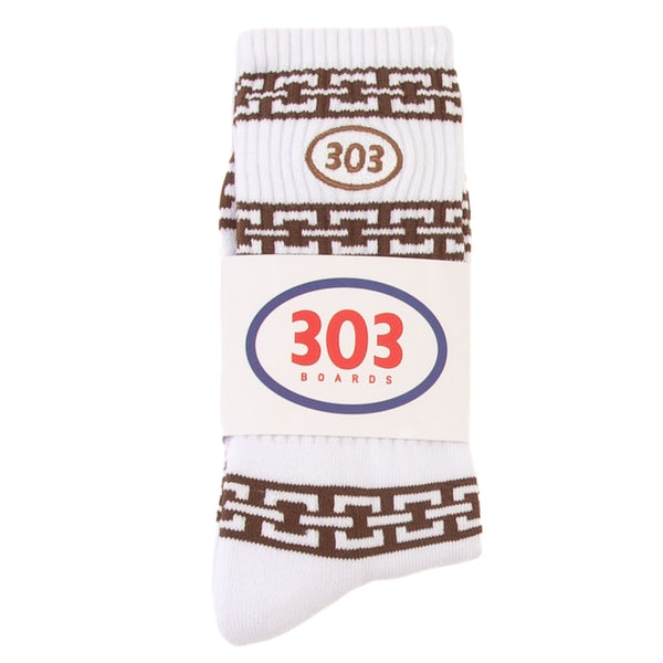303 Boards - 303 Boards x Happy Hour Copa Collaba Socks (White)