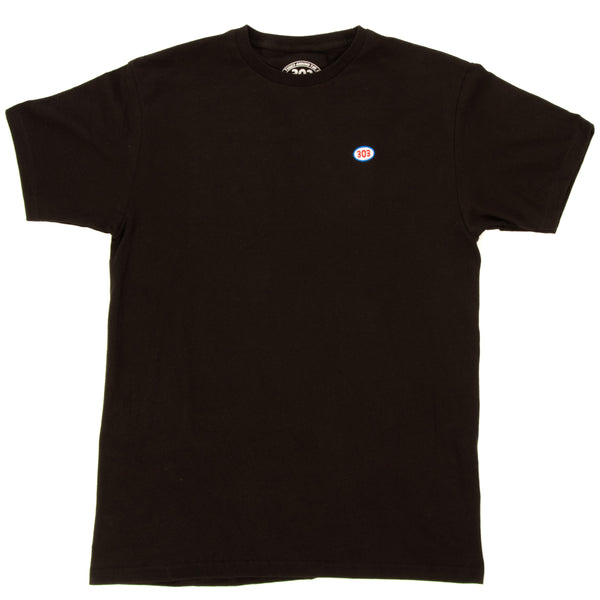 303 Boards - 303 Embroidered Oval Tee (Black)