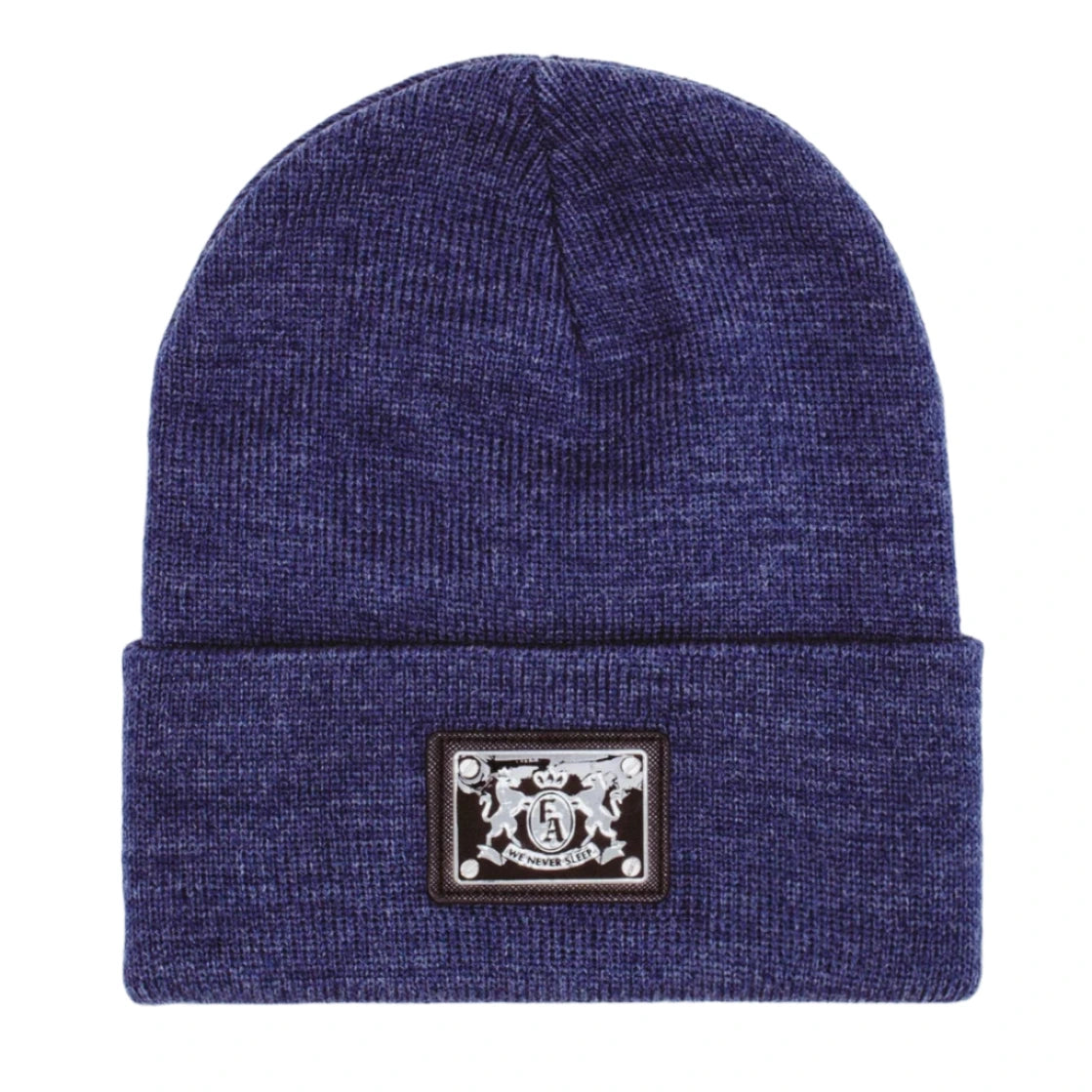 【FUCKING AWESOME】L CREST PATCH BEANIE DENIM Fucking Awesome - Metal Crest Patch Beanie (Denim Heather