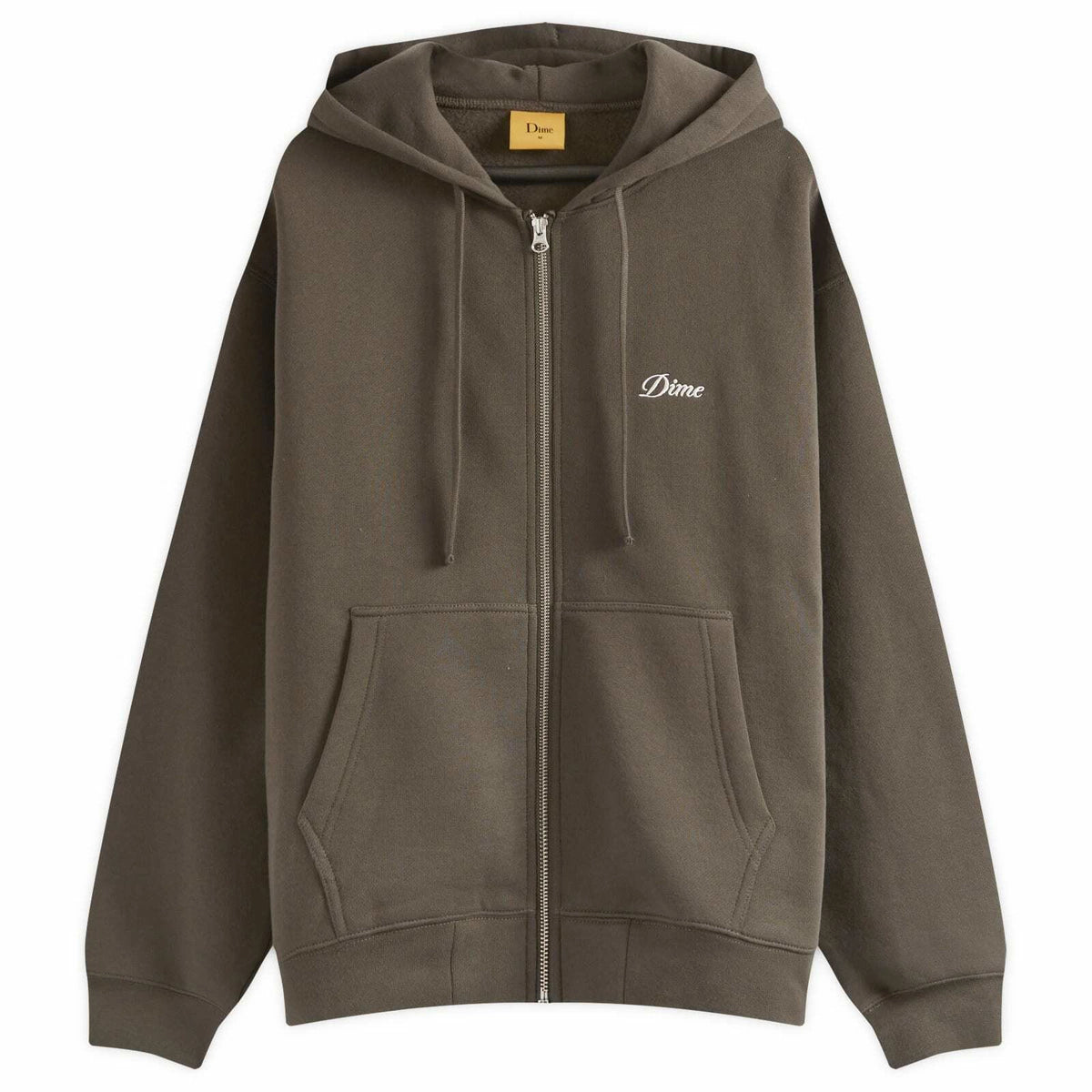 Dime - Cursive Small Logo Zip Hoodie (Vintage Black) *SALE